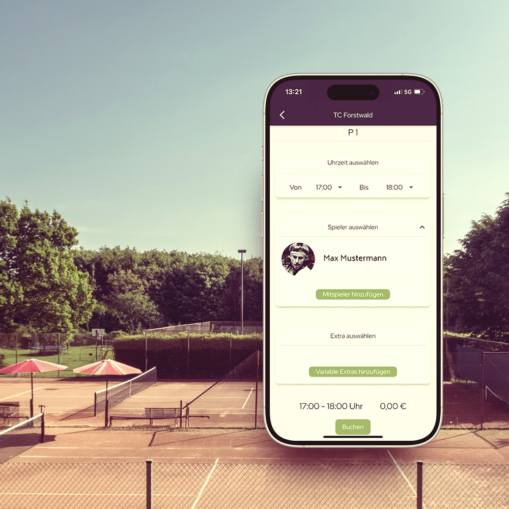 Platz buchen via App – TC Forstwald